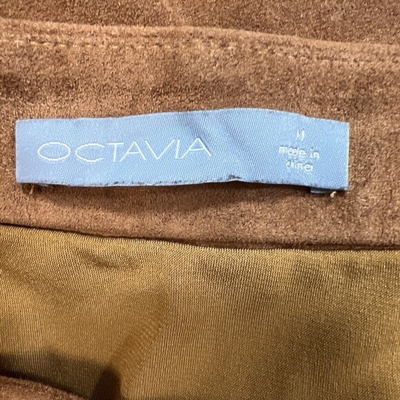 Octavia Faux Suede Knee Length Skirt Boho Fall Winter Size Medium - Picture 5 of 14